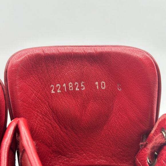 GUCCI GG High Top Guccissima Embossed Monogram Sneakers Red Sz 11 - Picture 6 of 10